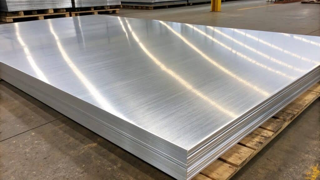 A close-up of a critical aircraft component made from 7075 aluminum.